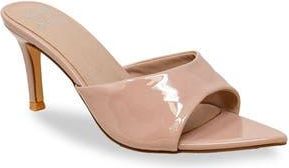Chase + Chloe by Intouch Footwear Glossy Finish Stiletto Sandal in Tan Patent at Nordstrom Rack, Size 5.5