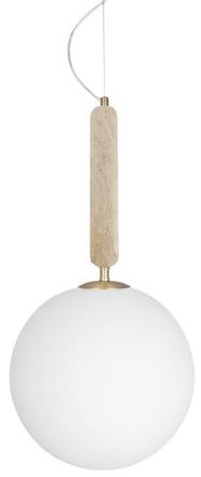 Globen Lighting Grosse Pendellampe Torrano &oslash; 30 cm mit beigem Marmor