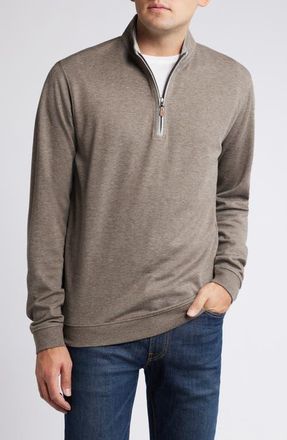Johnnie-O Sully Quarter Zip Pullover in Maple at Nordstrom, Size Small