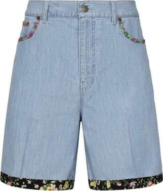 Valentino Garavani Heren, Korte broeken, Blauw, Maat: W32 Katoen