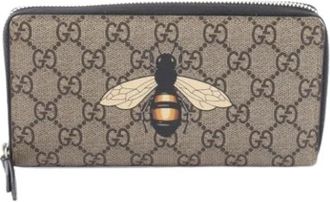 Gucci Pre-owned Long wallet (bi-fold) - Heren - Vintage Accessoires - Bruin - ONE Size - Leer - Vintage