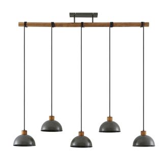 Lindby L&aacute;mpara Colgante durbis En Marr&oacute;n De Madera - Lindby