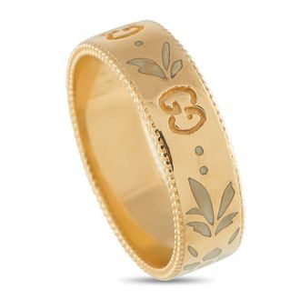 Gucci Pre-Owned Gucci Icon Blooms 18K Yellow Gold Ring GU24 100925