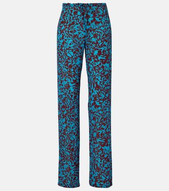 Dries Van Noten Printed wide-leg pants