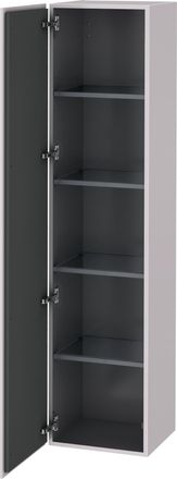 Duravit Duravit L-cube Armario Alto, Anchura 400mm, Profundidad 363mm, 1 Puerta, Con Bisagra A La Izquierda, Color: Blanco Lila Seda Laca Mate - Lc1180l8787