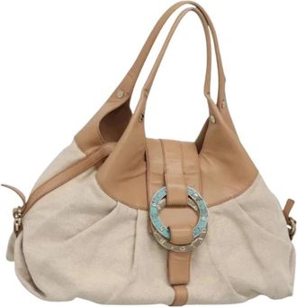 Bulgari Pre-owned Shoulder Bags, female, Beige, Size: ONE SIZE Pre-owned Vintage Hand Bag