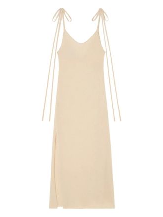 Alanui tie-strap finest maxi dress - Neutrals