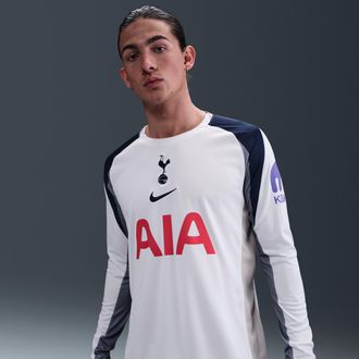 Nike Tottenham Hotspur 2025/26 Stadium Home Nike Mens Dri-FIT Soccer Replica Long-Sleeve Jersey in White | HV9261-101