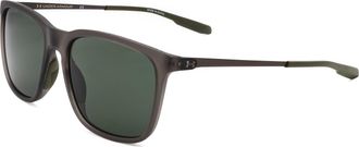 Under Armour Mens 56 mm Green Sunglasses