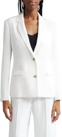 ATM Anthony Thomas Melillo Crepe Twill Soft Blazer In Chalk