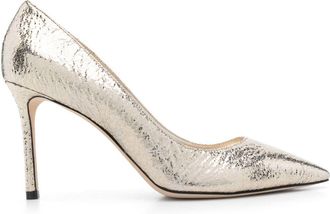 Jimmy Choo London 85mm Romy Pumps - Womens - Fabric/Calf Leather