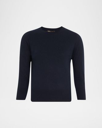 Loro Piana Girocollo Manica Neo Piuma Cashmere Sweater