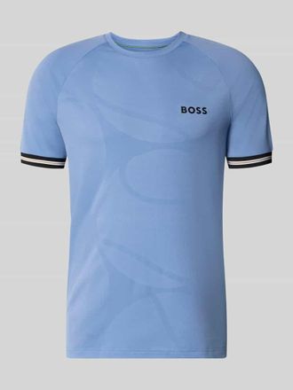 HUGO BOSS Regular Fit T-Shirt mit Label Print Modell TOC SERVE 2 in Ocean, Gr&ouml;&szlig;e XXXL