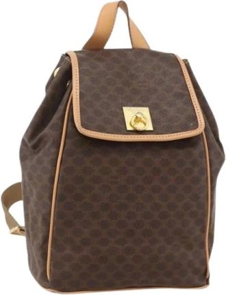 Celine Pre-owned Backpacks, female, Brown, Size: ONE SIZE Pre-owned Vintage Macadam Canvas Backpack