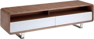 Angel Cerd&aacute; Mueble tv madera blanco, nogal y acero cromado
