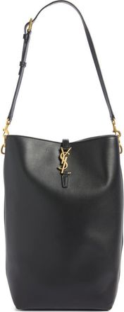 Saint Laurent Le 37 Long Leather Bucket Bag in Noir at Nordstrom