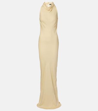 Rotate Halterneck satin gown