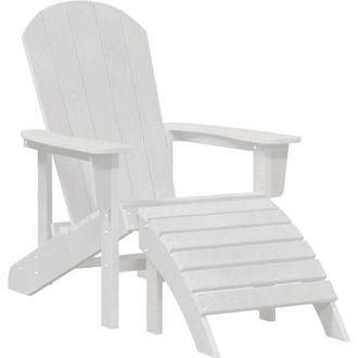 vidaXL Silla Adirondack Blanco 74 X 82 X 92cm Pl&aacute;stico Vidaxl