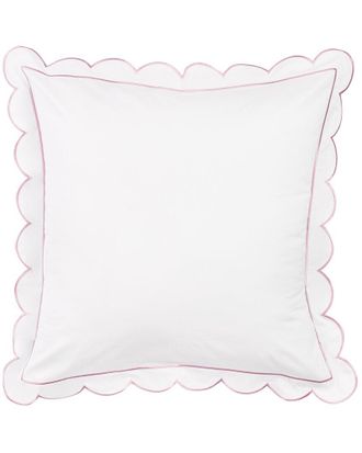 Melange Home M&eacute;lange Home Scallop Frame Embroidery Percale Euro Sham Set