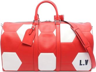 Louis Vuitton 2018 Epi FIFA World Cup Keepall Bandouliere 50 Boston tas - Rood