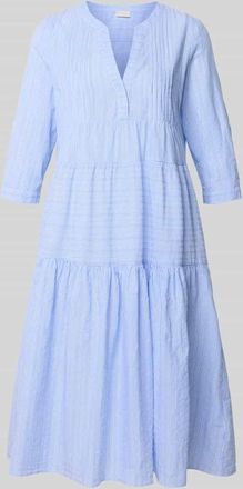 Milano Milano Italy Tunikakleid mit Volantsaum und Tunikakragen in Hellblau, Gr&ouml;&szlig;e 36