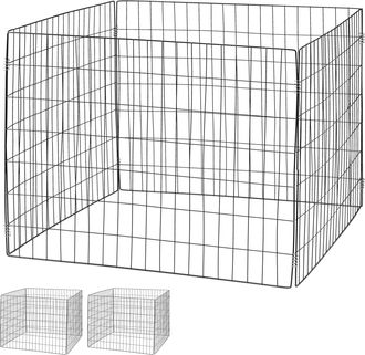 Relaxdays Relaxdays - 3 Compostadores Jard&iacute;n, Compostera Malla Metal, Jaula Compostaje Hojas 560 L, 70 X 90 X 90 Cm, Acero, Negro