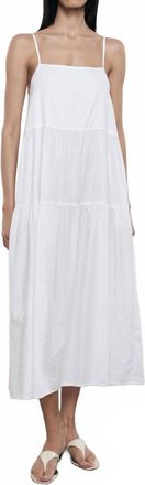 Enza Costa Strappy Tiered Dress In White