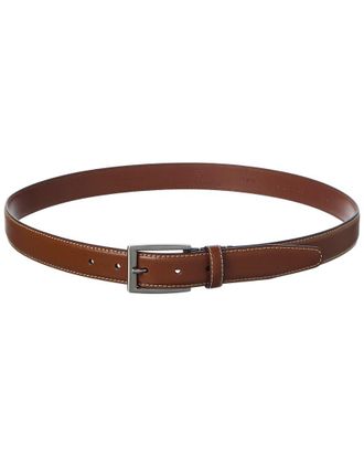 Brooks Brothers Feather Edge Textured Leather Belt