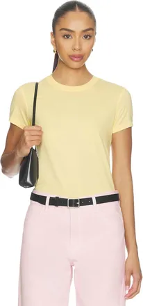 Frame Denim Vintage Baby Tee In Lemon