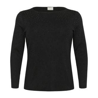 Kaffe Curve Dames, Truien, Zwart, Maat: S Viscose