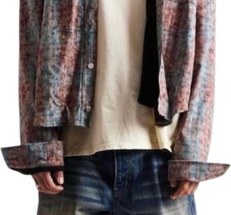 Diet Starts Monday Eagle Hooded Flannel In Acid Wash