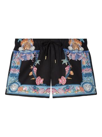 Versace Coral Theatre swim shorts - men - Polyester/Nylon/Polyester/Elastane - 5 - Black