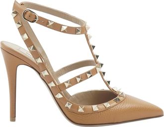 Valentino Pumps, female, Beige, Size: 8 1/2 US Rockstud 100mm Pump