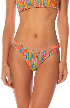 Maaji Mystic Ikat Splendor Reversible Bikini Bottoms in Light Pastel Red Multi at Nordstrom, Size X-Small