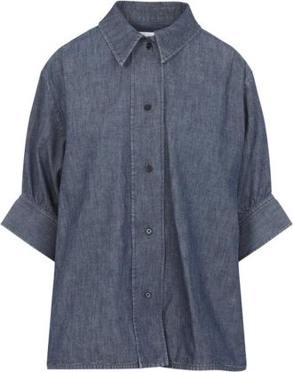 Jil Sander Boxy Katoenen Overhemd - Dames - Spijkeroverhemden - Blauw - XS - Katoen - Overhemden