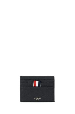 Thom Browne Black Pebbled Leather Card Holder
