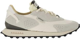 RUN OF Hashbianco Sneakers - Heren - Sneakers - Grijs - 40 EU - Leer - Schoenen