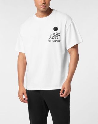 Plein Sport T-Shirt Round Neck Ss Tiger Men in White at Nordstrom, Size Xxx-Large