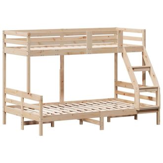 Berkfield Home Beautiful Bunk Bed without Mattress 80x200/120x200 cm Solid Wood in Light Tan