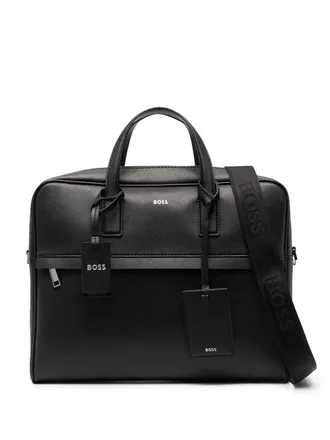 BOSS Borsa porta pc con logo - Nero