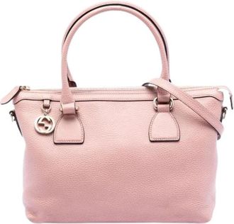 Gucci Pre-owned Vintage Handtas - Dames - Vintage Handtas - Roze - ONE Size - Leer - Vintage
