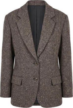 Brunello Cucinelli Herringbone-pattern Single-breasted Blazer