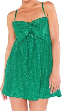 Show me your Mumu Best Bow Confetti Dress In Green