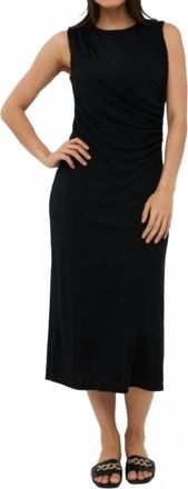 Esqualo Sleeveless Gathering Dress In Black