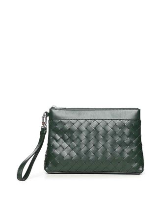Bottega Veneta Intrecciato Prism Leather Clutch