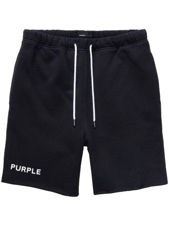 Purple Shorts sportivi con stampa - Nero