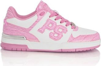 Plein Sport Low-Top Sneakers Ps Cocco Unisex in White/rose at Nordstrom, Size 35