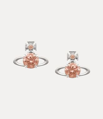 Vivienne Westwood Reina Large Earrings Platinum-flesh-cz Platinum-flesh-cz Women