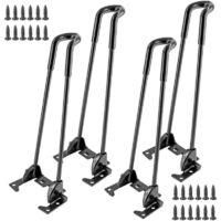 OEM Juego De 4 Patas Plegables Para Mesa De 47 Cm, Color Negro, Con Forma De Horquilla, Ideales Para Mesas De Centro. Incluye Tornillos - Crezuo