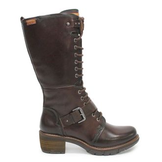 Pikolinos San Sebastia W1T Leather Womens Calf Length Boots - UK 7-7.5 - US 9-9.5 Women - EU 40 - Caoba - Size:UK 7-7.5